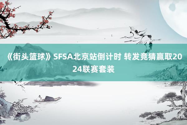 《街头篮球》SFSA北京站倒计时 转发竞猜赢取2024联赛套装